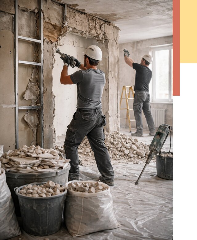 Демонтажные работы в Полысаево от 2776 руб. — услуги и цена под ключ | ОТДЕЛОЧНИК-Плс