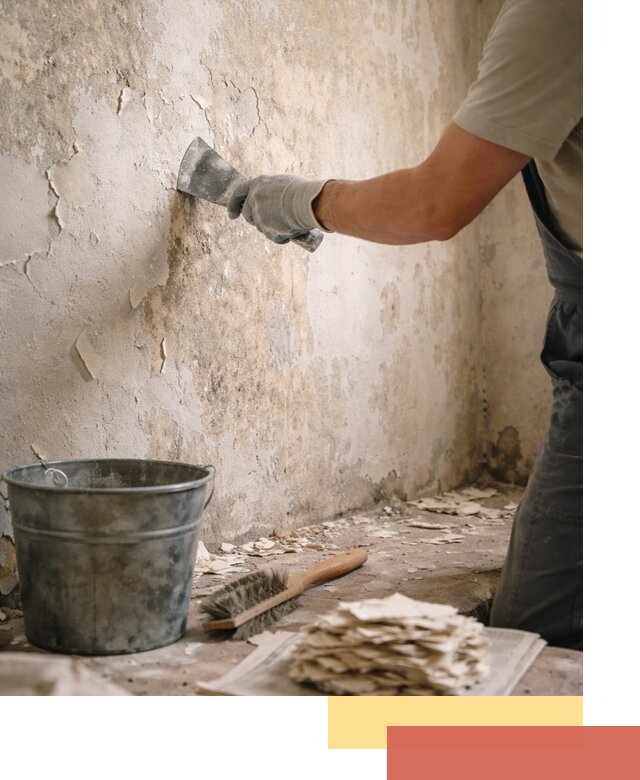 Удаление старой краски со стен в Полысаево качественно и быстро