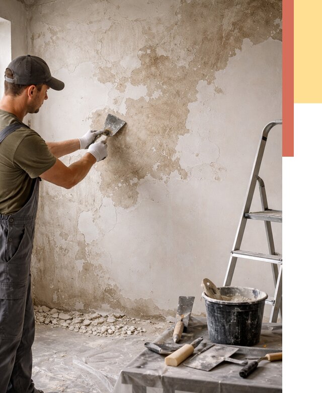 Снятие старой шпаклевки в Полысаево от 1902 руб. — быстро и недорого | ОТДЕЛОЧНИК-Плс