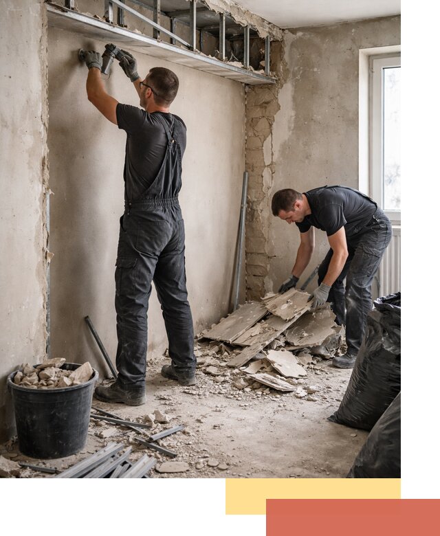 Демонтаж короба из гипсокартона в Полысаево быстро и аккуратно