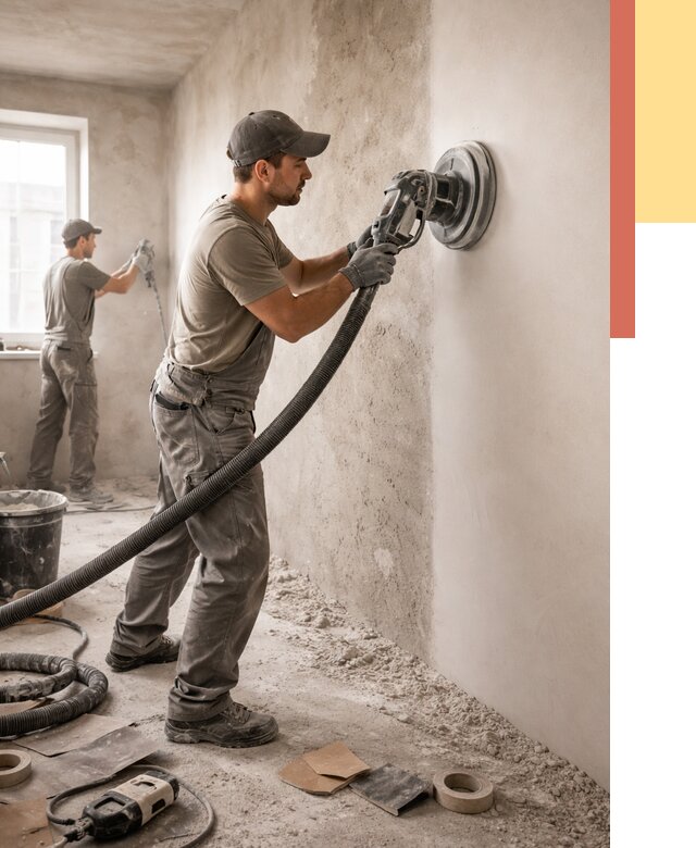 Шлифовка стен в Полысаево от 1234 руб/м2 — быстро и недорого | ОТДЕЛОЧНИК-Плс