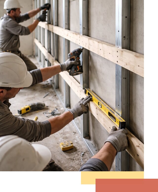 Устройство обрешетки под панели в Полысаево