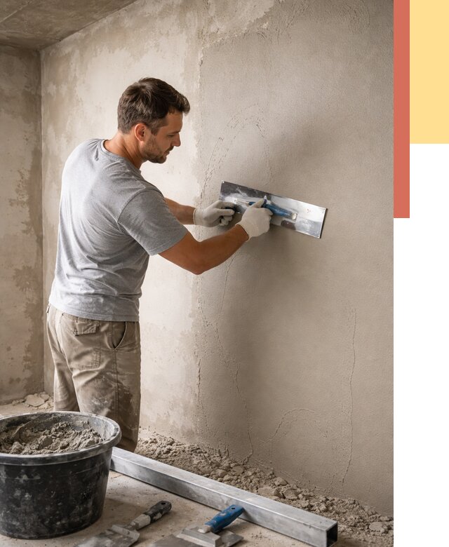Штукатурка стен без маяков в Полысаево от 7404 руб/м2 — услуги и цена | ОТДЕЛОЧНИК-Плс