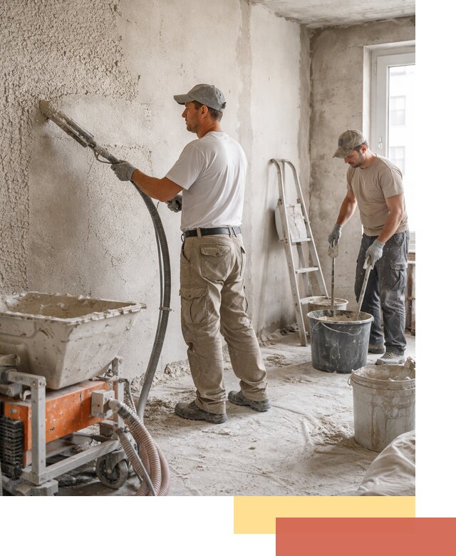 Машинная штукатурка стен в Полысаево — быстро и качественно