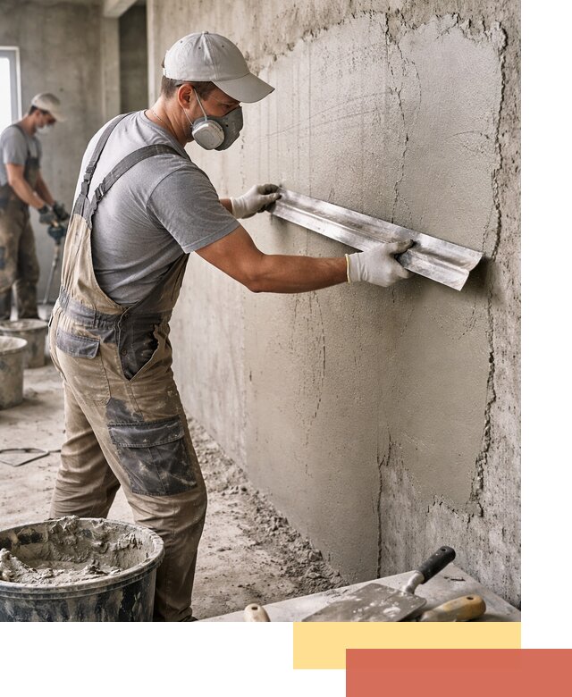 Штукатурка бетонных стен в Полысаево качественно и долговечно