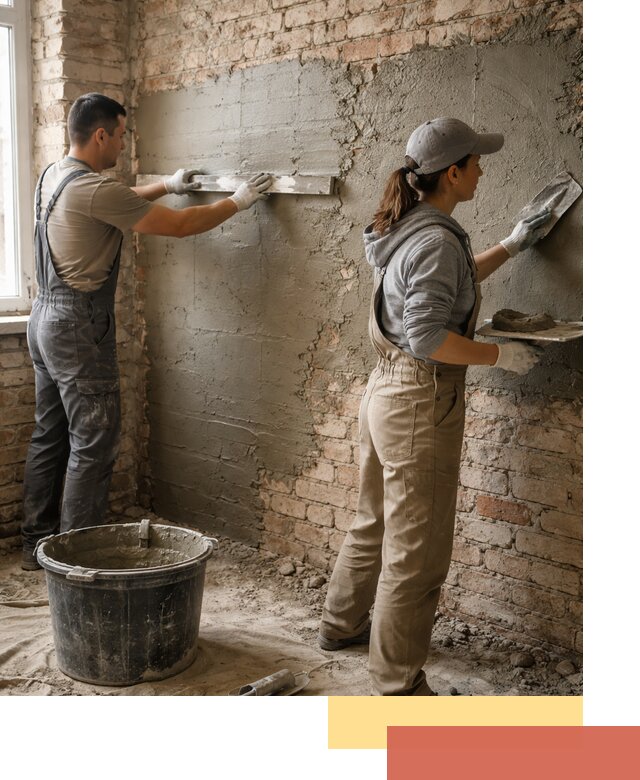 Штукатурка кирпичных стен в Полысаево — качественно и надежно