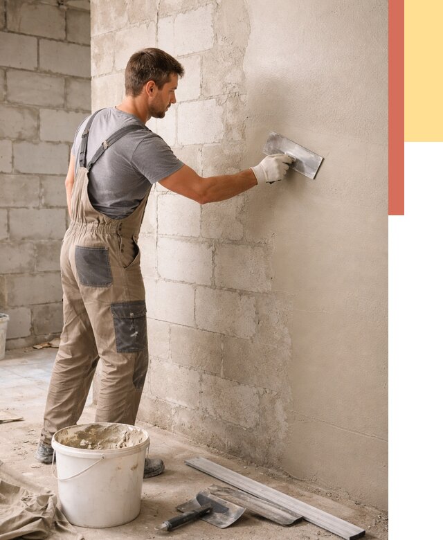 Штукатурка стен из газобетона в Полысаево от 2159 руб./м2 — быстро и недорого | ОТДЕЛОЧНИК-Плс