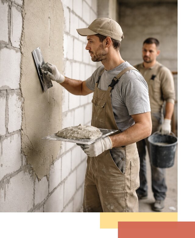 Штукатурка стен из газобетона в Полысаево под ключ