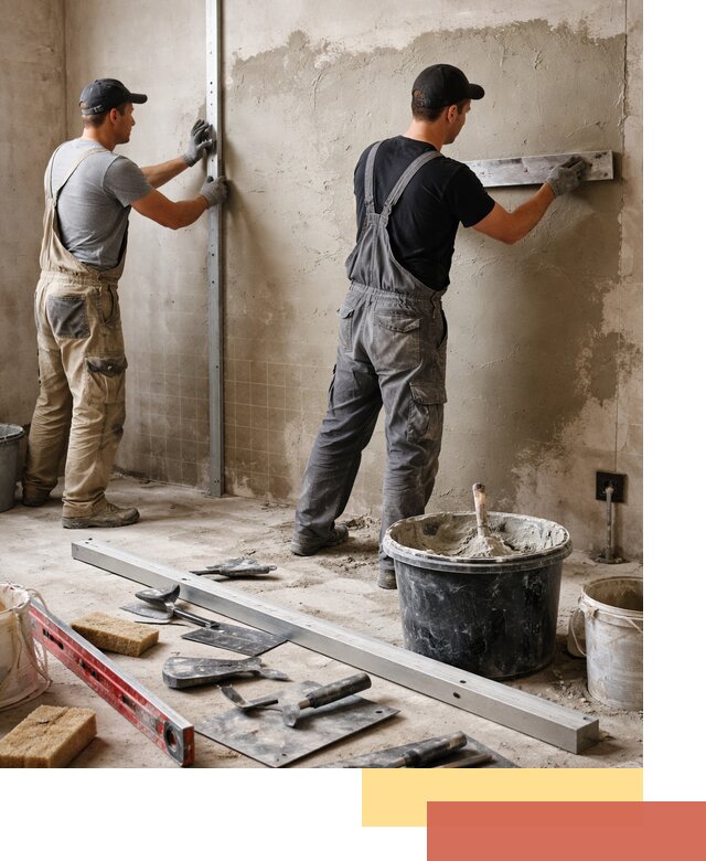 Профессиональная штукатурка стен под плитку в Полысаево