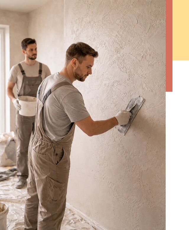 Фактурная штукатурка стен в Полысаево от 4319 руб./м² — заказать под ключ | ОТДЕЛОЧНИК-Плс