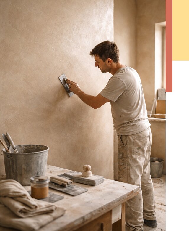 Марокканская штукатурка таделакт в Полысаево под ключ от 4319 руб. | ОТДЕЛОЧНИК-Плс