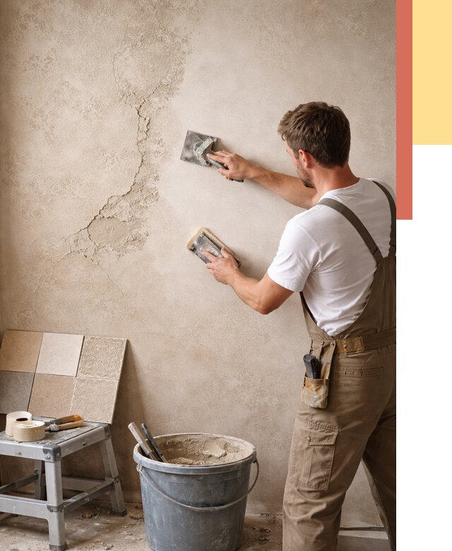 Ремонт декоративной штукатурки в Полысаево от 4627 руб. под ключ | ОТДЕЛОЧНИК-Плс