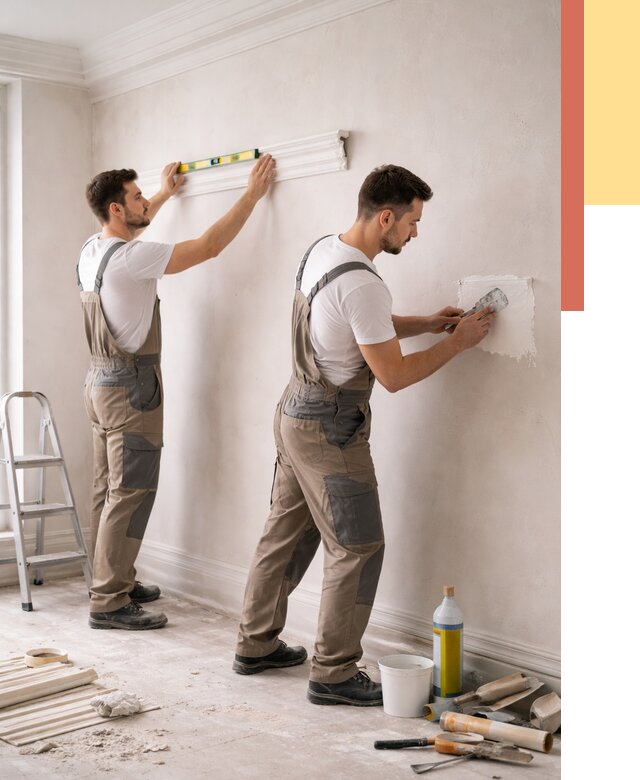 Монтаж лепнины на стены в Полысаево от 4627 руб. — недорого, быстро | ОТДЕЛОЧНИК-Плс