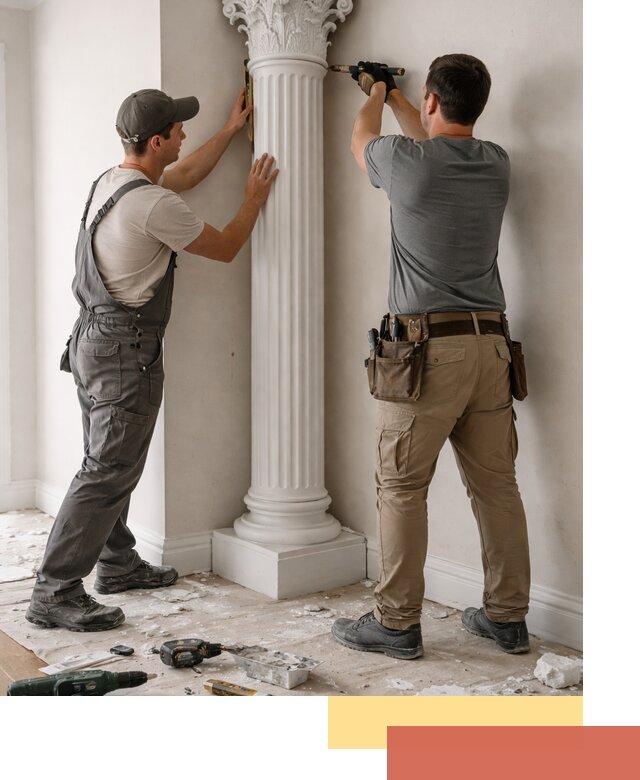 Установка декоративных колонн в Полысаево под ключ