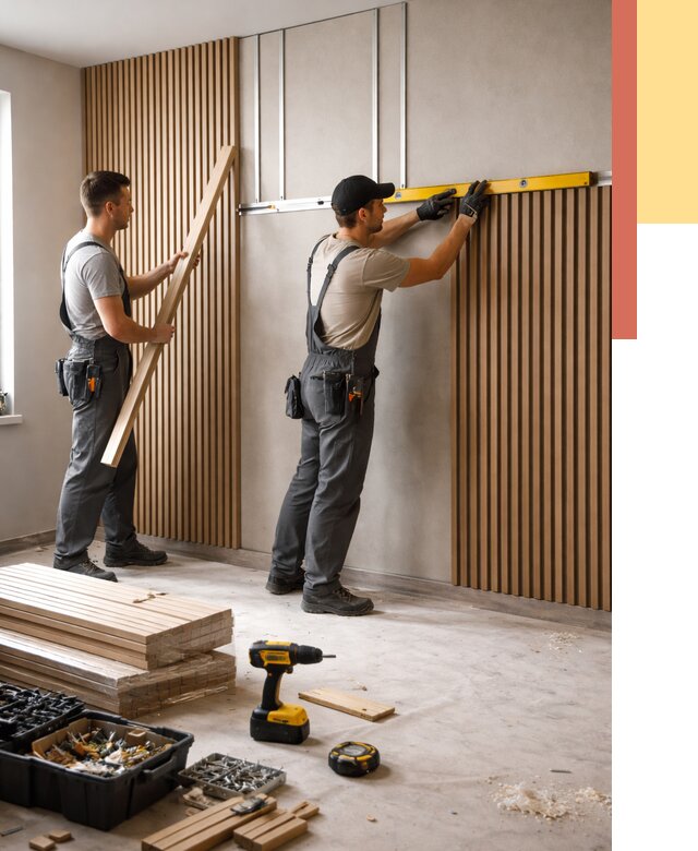 Монтаж реечных панелей на стены в Полысаево от 1234 руб. — быстро и недорого | ОТДЕЛОЧНИК-Плс