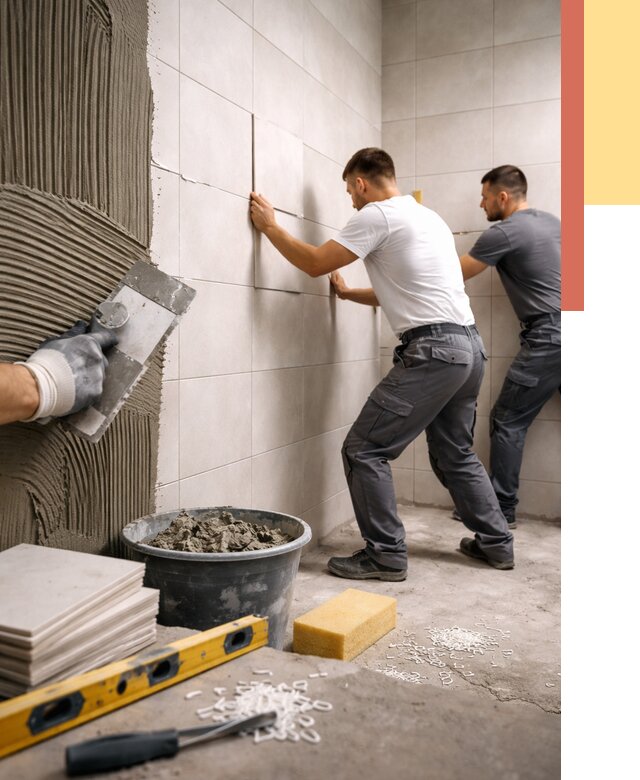 Укладка плитки на стены в Полысаево от 874 руб. — качественно и недорого | ОТДЕЛОЧНИК-Плс