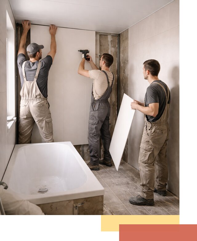 Отделка ванной панели ПВХ профессионально в Полысаево