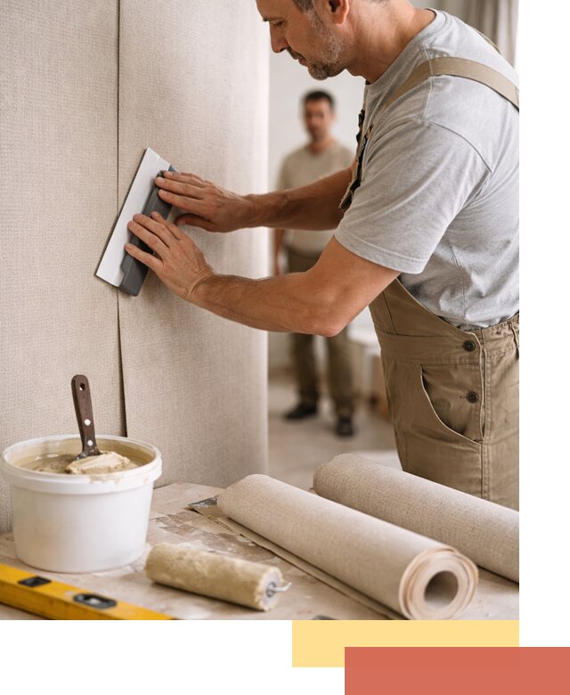 Поклейка текстильных обоев в Полысаево профессионально и аккуратно