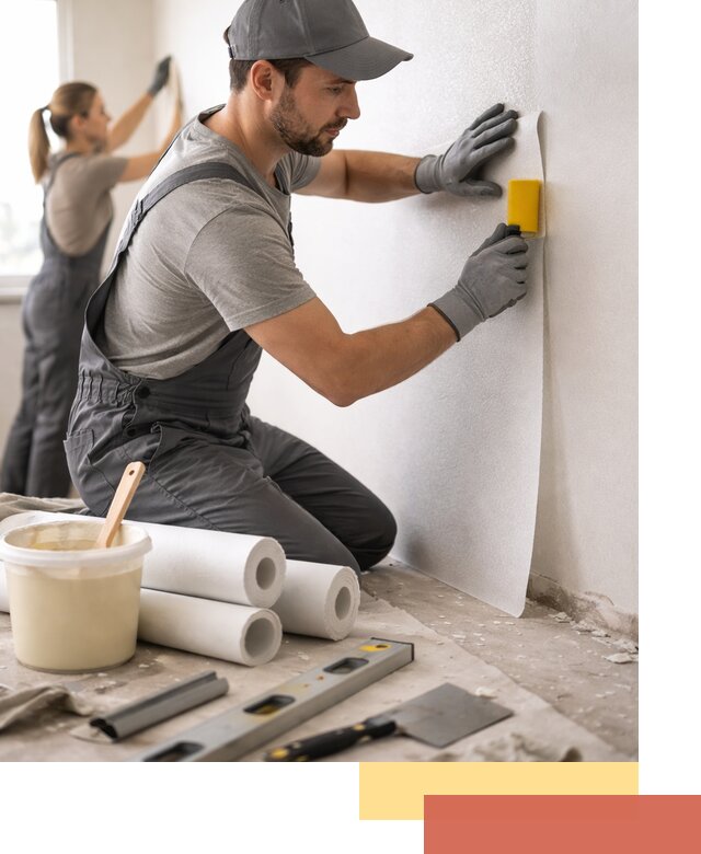 Поклейка стеклообоев профессионально в Полысаево