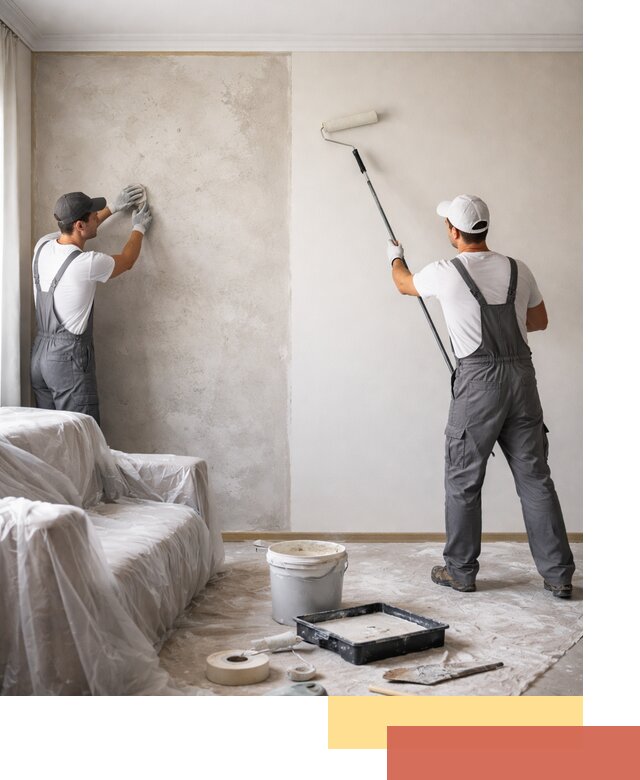 Покраска стен антивандальной краской в Полысаево