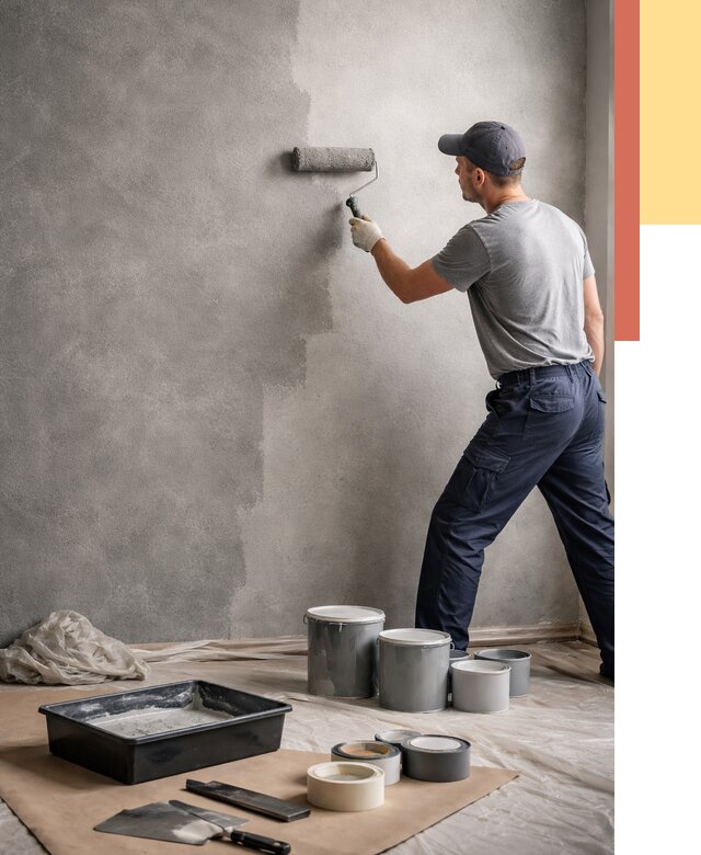 Покраска стен под бетон в Полысаево от 668 руб. за м2 — быстро и недорого | ОТДЕЛОЧНИК-Плс