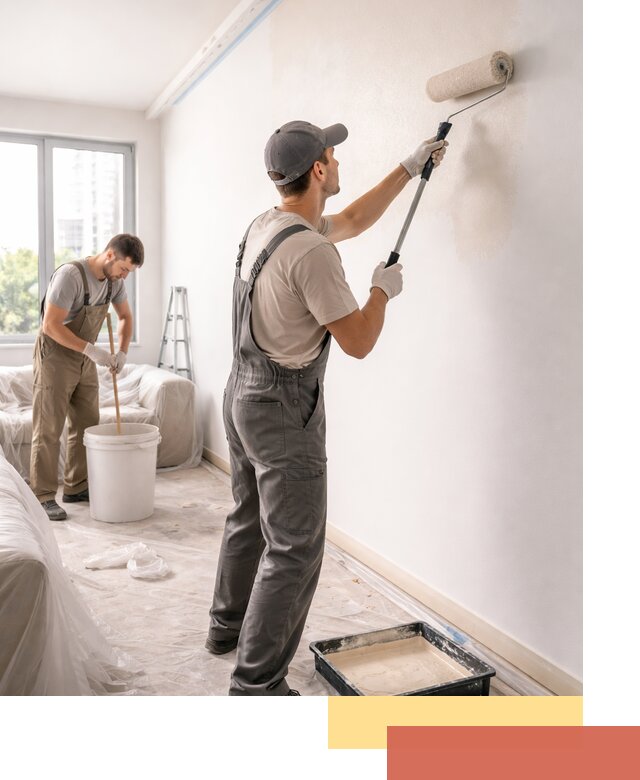 Покраска стен в офисе в Полысаево — быстрый и качественный ремонт