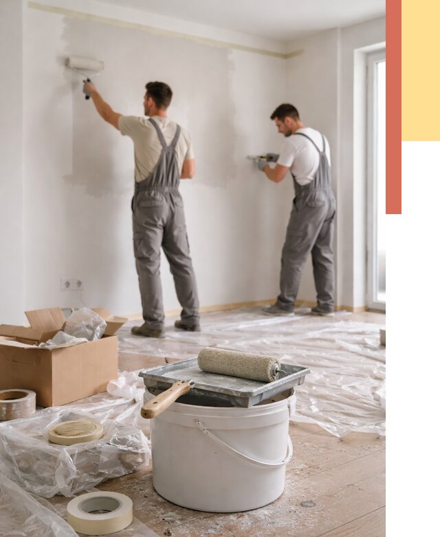 Покраска стен в квартире в Полысаево от 2571 руб/м2 — быстро и недорого | ОТДЕЛОЧНИК-Плс