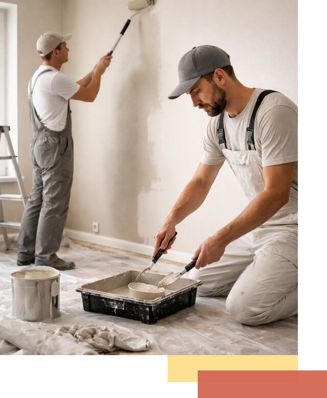 Покраска стен в квартире в Полысаево — профессионально и аккуратно