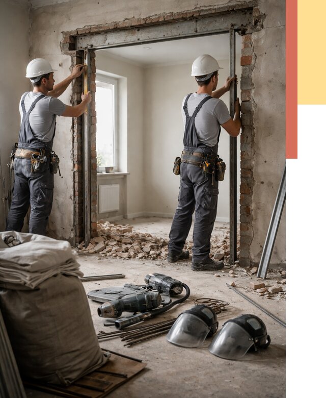 Расширение дверного проема в Полысаево от 12854 руб. под ключ | ОТДЕЛОЧНИК-Плс