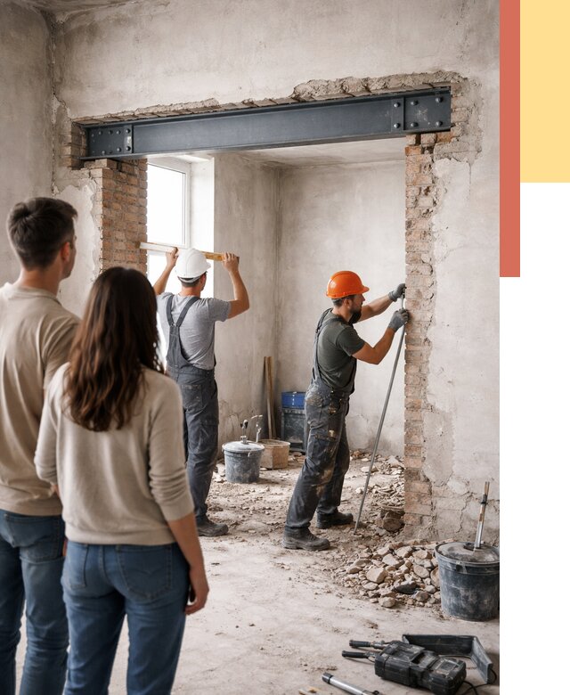 Усиление проема в стене в Полысаево от 9769 руб. — усиление дверного проема металлоконструкцией | ОТДЕЛОЧНИК-Плс