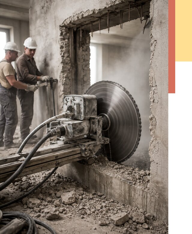 Алмазная резка проемов в Полысаево от 4627 руб. быстро и недорого | ОТДЕЛОЧНИК-Плс