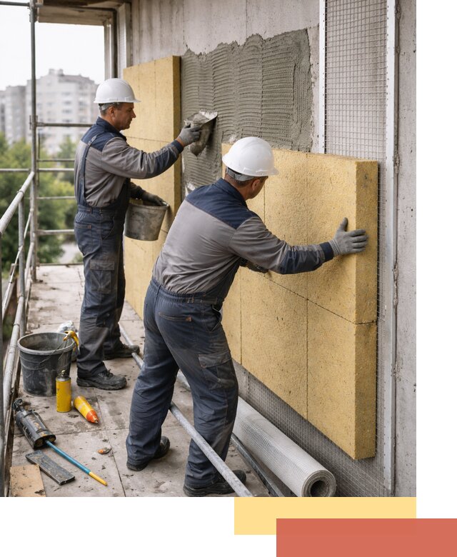 Утепление стен зданий и домов в Полысаево качественно и надежно