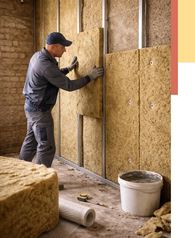 Утепление стен минватой в Полысаево от 1388 руб./м2 — недорого и быстро | ОТДЕЛОЧНИК-Плс