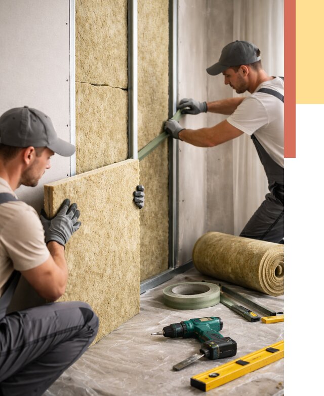 Шумоизоляция стен в Полысаево под ключ от 1902 руб. | ОТДЕЛОЧНИК-Плс