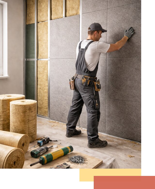 Профессиональная шумоизоляция стен в Полысаево для квартиры и офиса