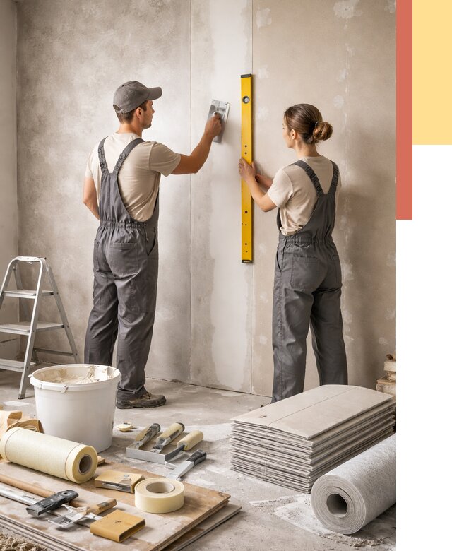 Отделка стен в Полысаево от 1542 руб/м² — недорого, быстро, под ключ | ОТДЕЛОЧНИК-Плс