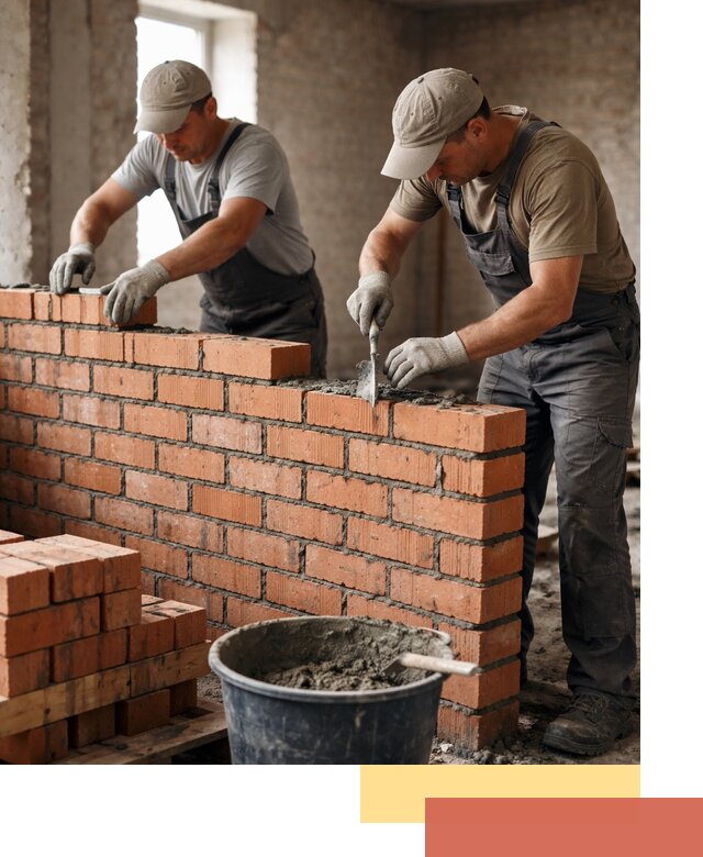 Кладка кирпичных перегородок под ключ в Полысаево