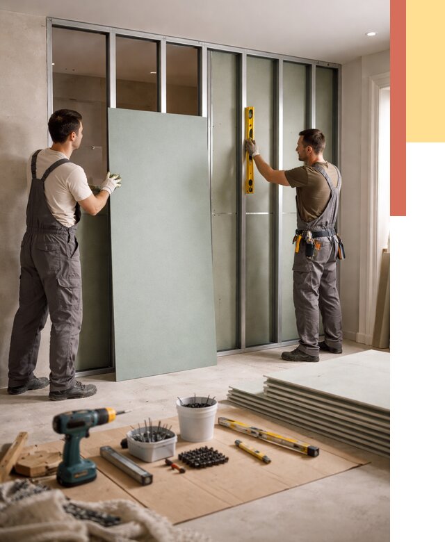 Перегородка из влагостойкого гипсокартона в Полысаево от 4936 руб. — монтаж под ключ | ОТДЕЛОЧНИК-Плс