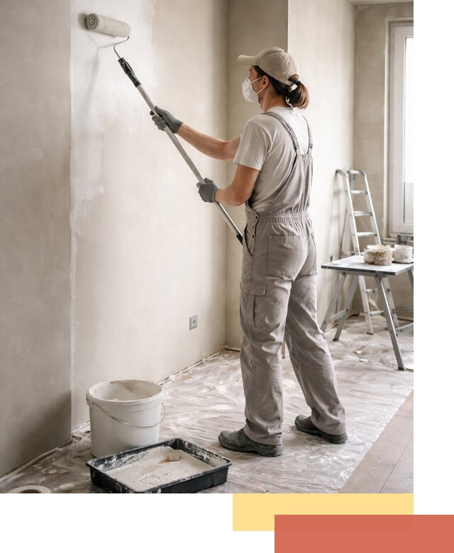 Покраска перегородок из гипсокартона в Полысаево качественно и недорого