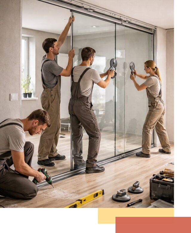 Изготовление стеклянных перегородок на заказ в Полысаево