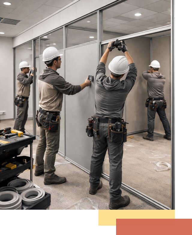 Мобильные офисные перегородки под ключ в Полысаево