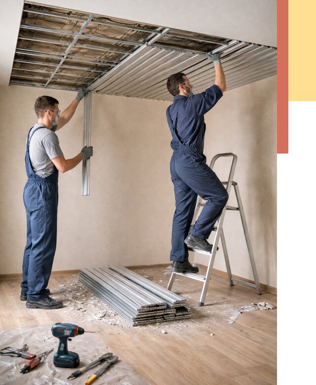 Демонтаж реечного потолка в Полысаево от 4627 руб. быстро и недорого | ОТДЕЛОЧНИК-Плс