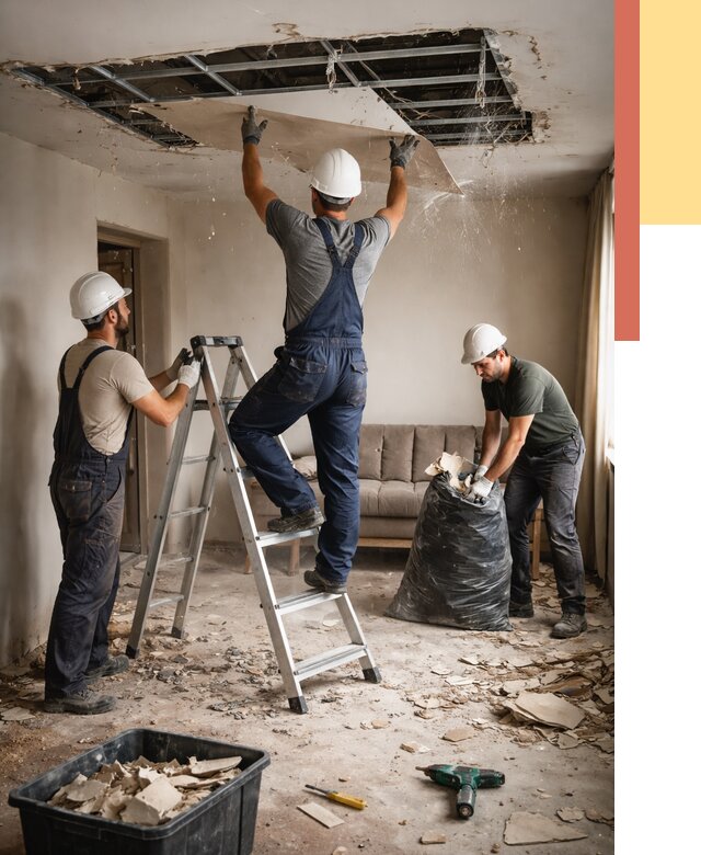 Демонтаж гипсокартонного потолка в Полысаево от 432 руб. за м2 — ОТДЕЛОЧНИК-Плс