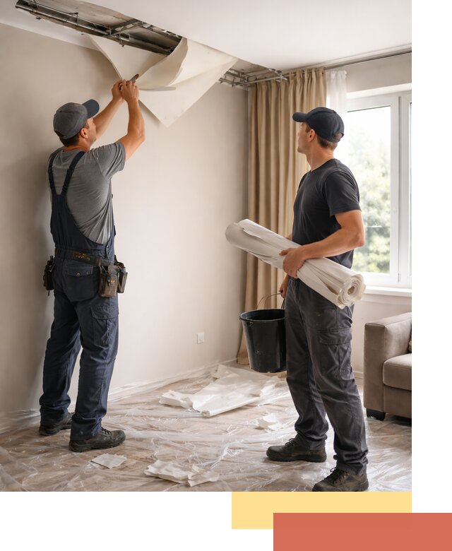 Демонтаж натяжного потолка в Полысаево быстро и аккуратно