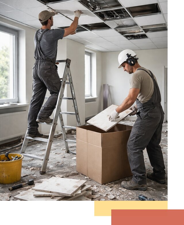 Демонтаж потолочной плитки в Полысаево быстро и аккуратно