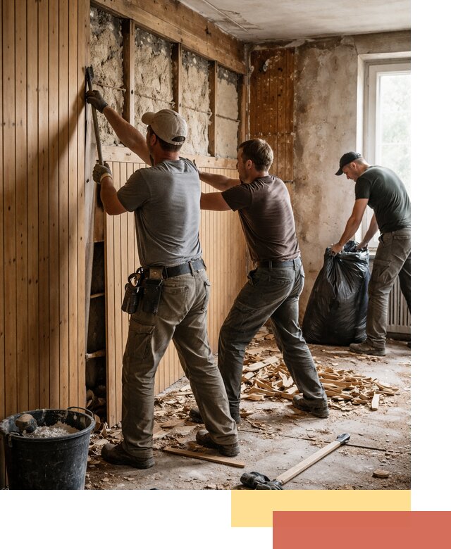 Демонтаж вагонки и вывоз материалов в Полысаево