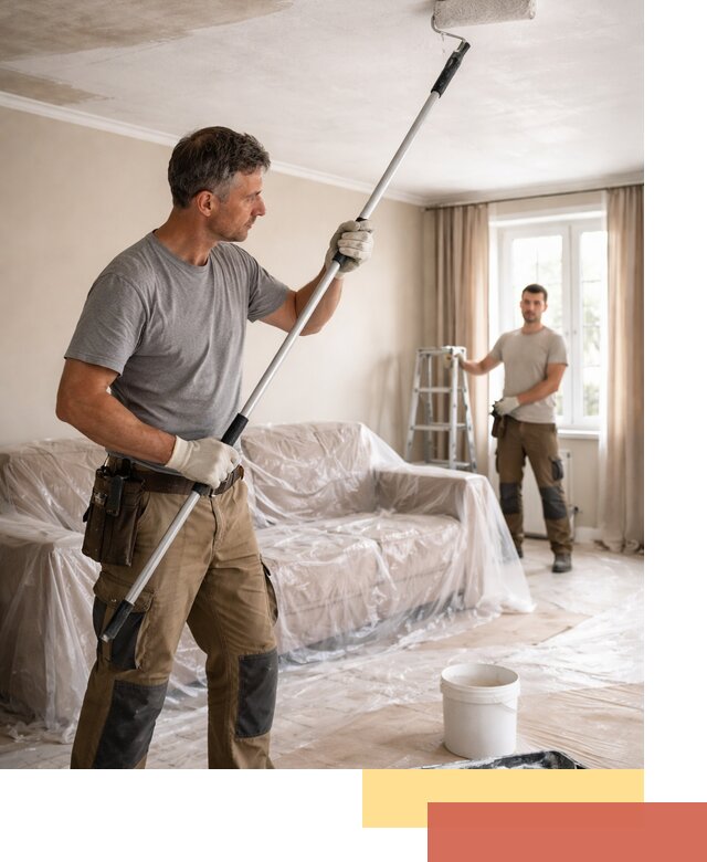 Грунтовка потолка в Полысаево — подготовка под покраску и отделку