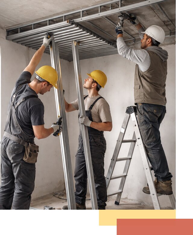 Монтаж реечного потолка под ключ в Полысаево