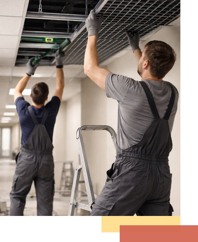 Монтаж потолка Грильято в Полысаево: установка под ключ качественно