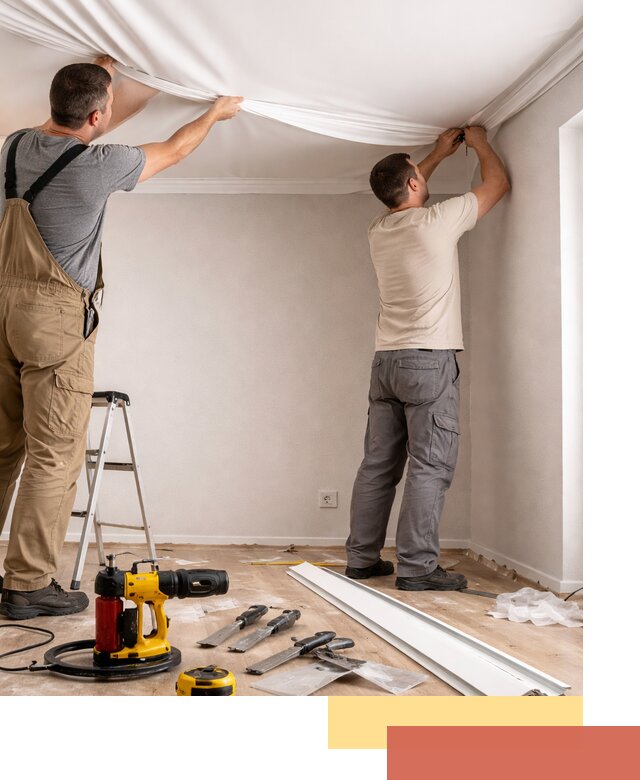 Монтаж ПВХ натяжного потолка в Полысаево качественно и быстро